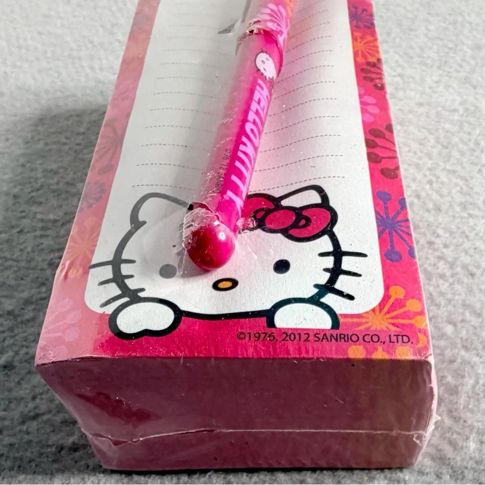 Hello Kitty Notepad List Block With Pen Sealed New 2012 Sanrio Collectible